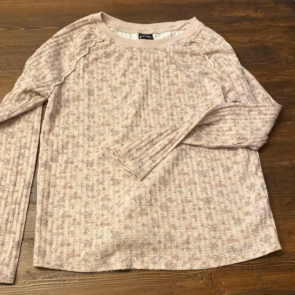 GIRLS art class brand long sleeve waffle knit tee LG(10/12)